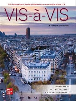 Vis Avis Beginning French Student Edition
